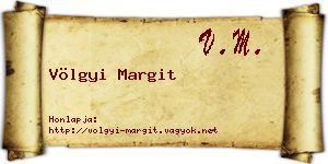 Völgyi Margit névjegykártya